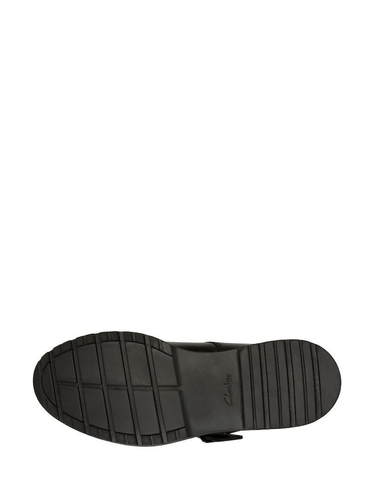 Clarks Black Multi Fit Leather Buckle Shoes - Image 7 of 7