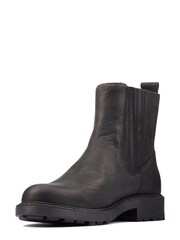 Clarks Black Standard Fit (F) Leather Orinoco2 Womens Mid Boots - Image 4 of 7