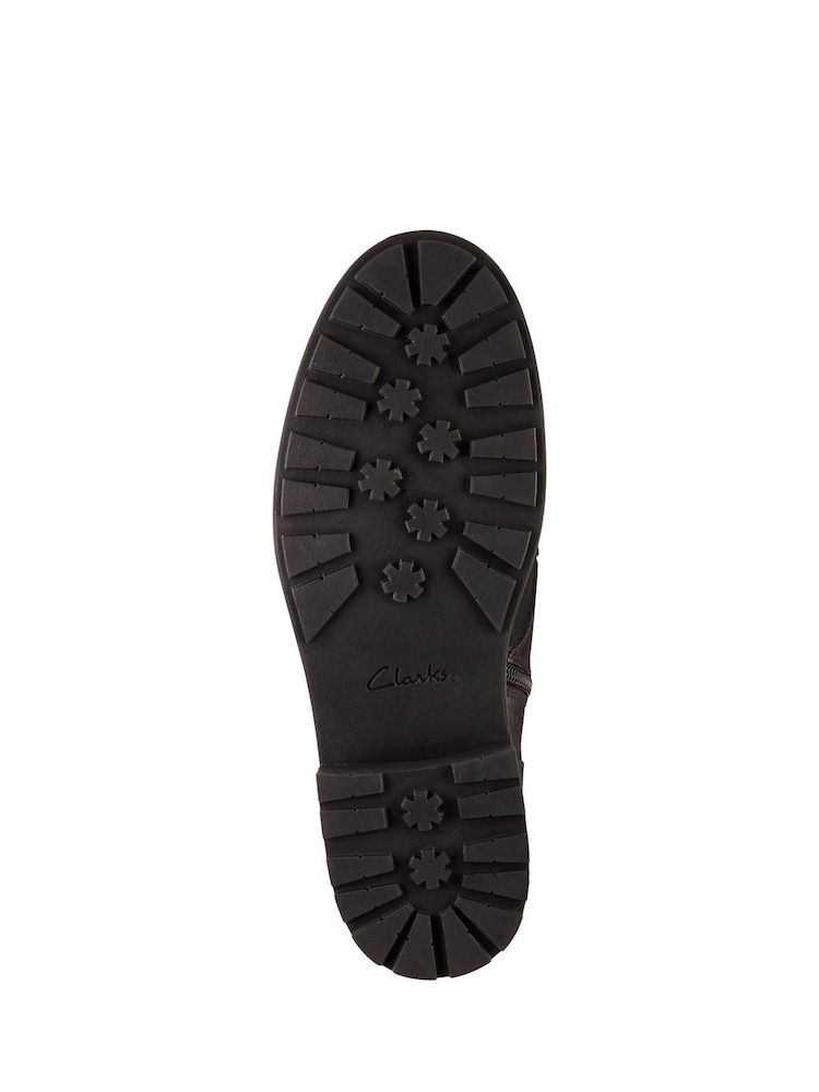 Clarks Black Wide Fit (E) Wide Fit (E) Leather Orinoco2 Boots - Image 7 of 7