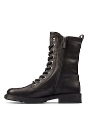 Clarks Black Standard Fit (D) Wide Fit (E) Leather Orinoco2 Boots - Image 2 of 7