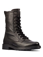 Clarks Black Standard Fit (D) Wide Fit (E) Leather Orinoco2 Boots - Image 3 of 7