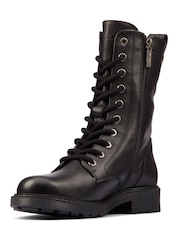 Clarks Black Standard Fit (D) Wide Fit (E) Leather Orinoco2 Boots - Image 4 of 7