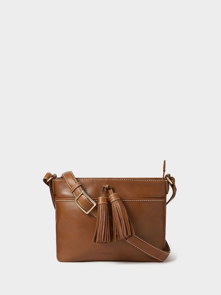 Osprey London Brown The Vintage Savanna Crossbody Bag - Image 1 of 5 Osprey London Brown The Vintage Savanna Crossbody Bag - Image 1 of 5