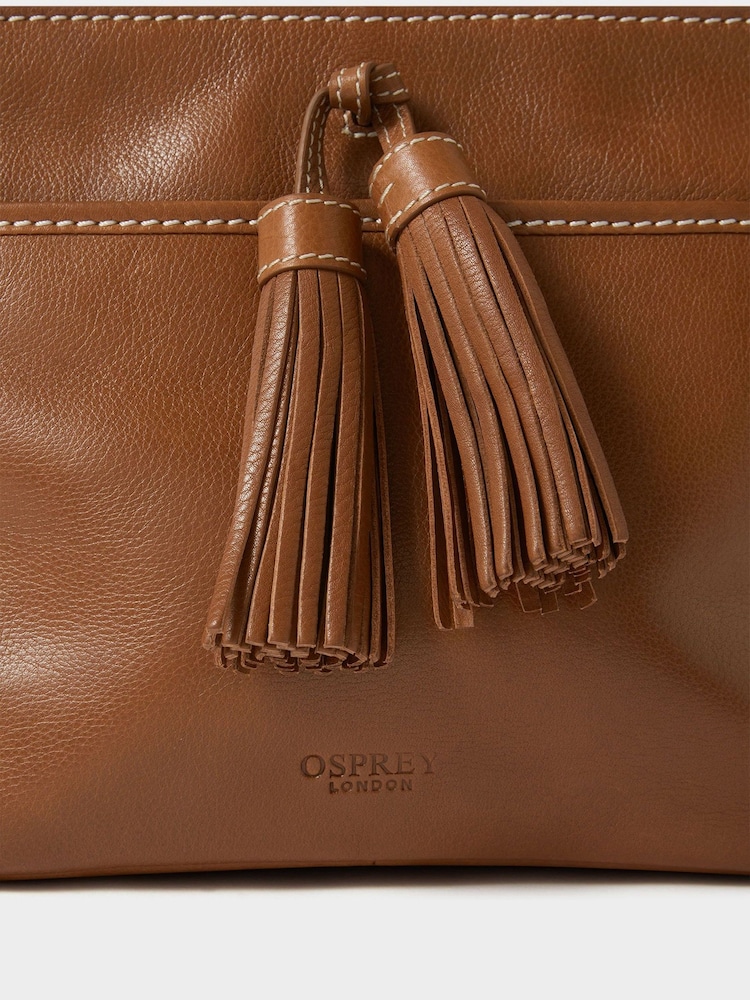 Osprey London Brown The Vintage Savanna Crossbody Bag - Image 5 of 5 Osprey London Brown The Vintage Savanna Crossbody Bag - Image 5 of 5