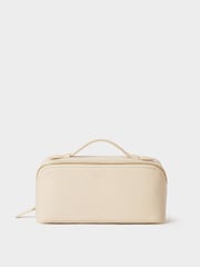 Osprey London Natural The Jet Set Leather Washbag - Image 1 of 5