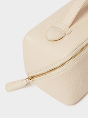 Osprey London Natural The Jet Set Leather Washbag - Image 3 of 5