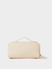 Osprey London Natural The Jet Set Leather Washbag - Image 5 of 5