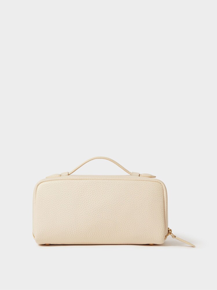 Osprey London Natural The Jet Set Leather Washbag - Image 5 of 5 Osprey London Natural The Jet Set Leather Washbag - Image 5 of 5