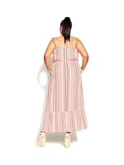 City Chic Pink Takamaka Tie Maxi Dress - Image 2 of 3