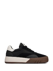 Clarks Black Suede Cica Skater Trainers - Image 1 of 7