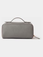 Osprey London Grey The Jet Set Leather Washbag - Image 5 of 5