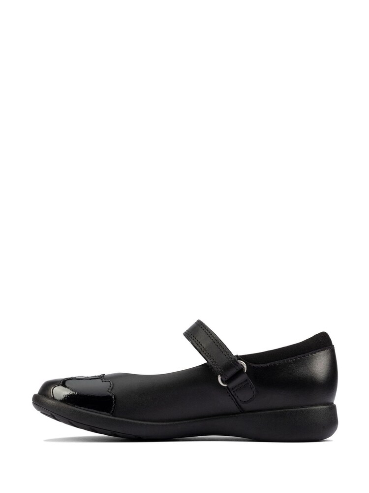 Clarks Black Multi Fit Rainbow Detail Leather Shoes - Image 2 of 7