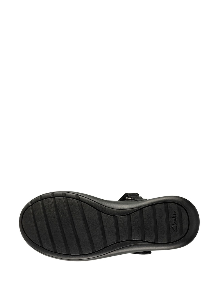 Clarks Black Multi Fit Rainbow Detail Leather Shoes - Image 7 of 7