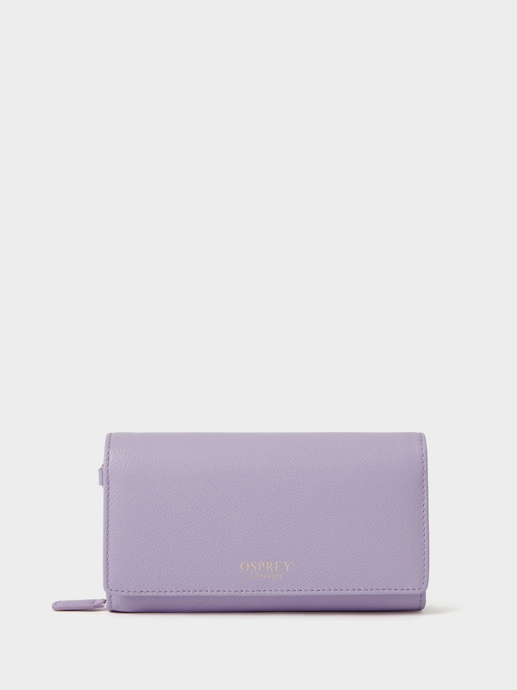 Morado - Monedero organizador de viajes de cuero de Osprey London - Imagen 2 de 6 Morado - Monedero organizador de viajes de cuero de Osprey London - Imagen 2 de 6