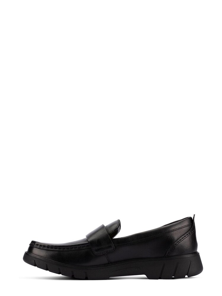 Clarks Black Leather Loafer Slip-On Shoes - Image 2 of 7 Clarks Black Leather Loafer Slip-On Shoes - Image 2 of 7