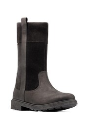 Clarks Black F fit Leather With Zip Fastening GTX Calf Hi Boots - Image 3 of 6