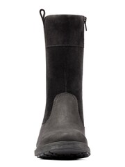 Clarks Black F fit Leather With Zip Fastening GTX Calf Hi Boots - Image 4 of 6