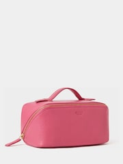 Osprey London Pink The Jet Set Leather Washbag - Image 3 of 5