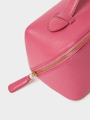Osprey London Pink The Jet Set Leather Washbag - Image 4 of 5