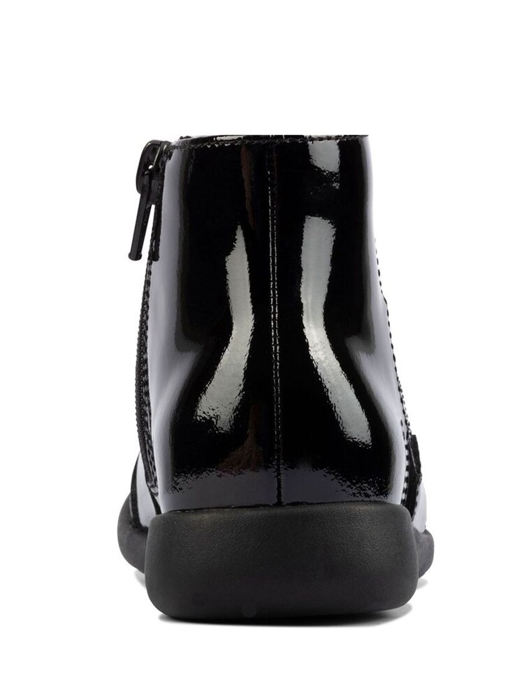Bottines Clarks noires vernies détail arc-en-ciel - Image 6 of 8