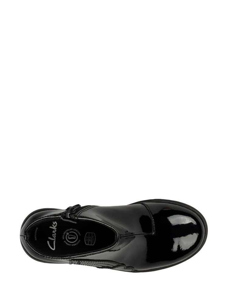 Bottines Clarks noires vernies détail arc-en-ciel - Image 7 of 8