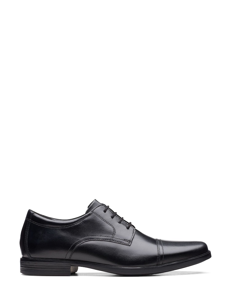 Черный - Стандартный фит (G) - Кожаная Обувь Clarks Howard - Image 1 of 7