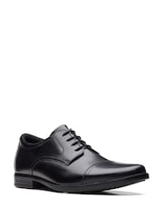 Черный - Стандартный фит (G) - Кожаная Обувь Clarks Howard - Image 2 of 7