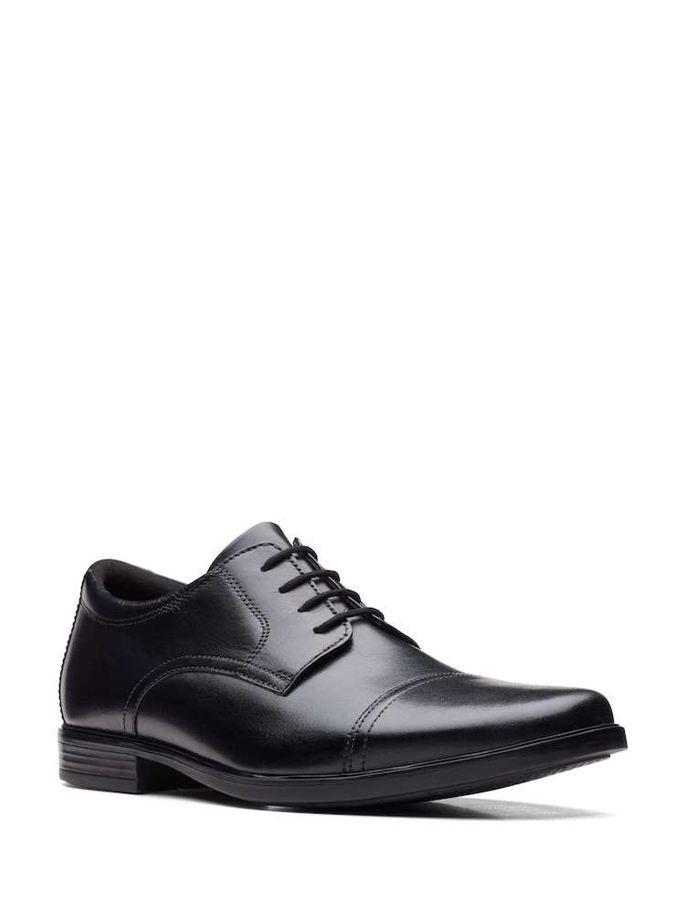 Черный - Стандартный фит (G) - Кожаная Обувь Clarks Howard - Image 2 of 7