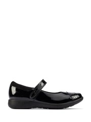 Clarks Black Patent Multi Fit Rainbow Detail Leather Shoes - Image 1 of 7