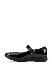 Clarks Black Patent Multi Fit Rainbow Detail Leather Shoes - Image 2 of 7