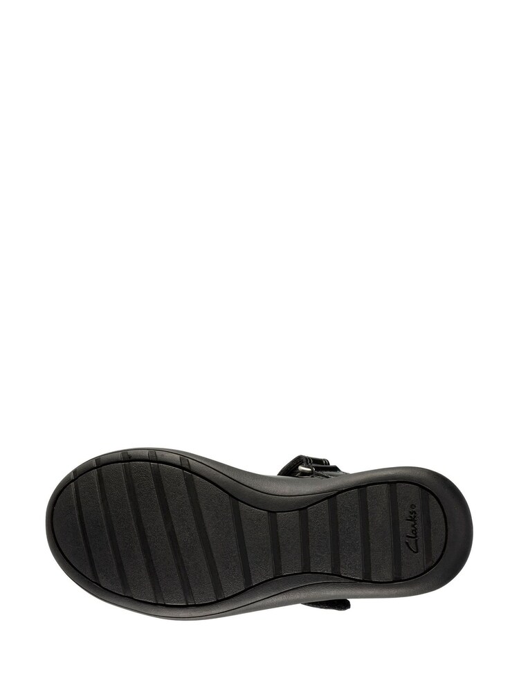 Clarks Black Patent Multi Fit Rainbow Detail Leather Shoes - Image 7 of 7