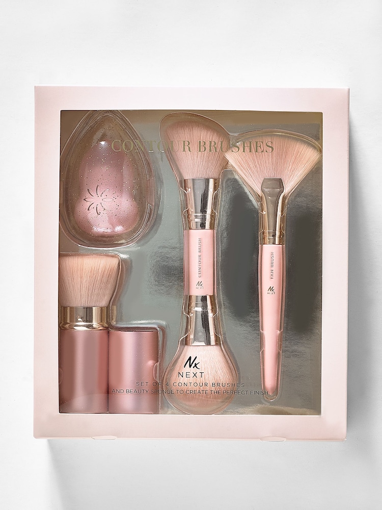 4 Piece NX Contour Make-Up Brush And Sponge Set - Image 1 of 2
