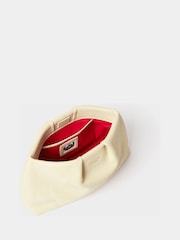Osprey London Cream The Pleated Leather Clutch Bag - Image 4 of 5