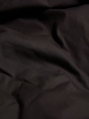Black Cotton Rich Plain Duvet Cover and Pillowcase Set - Image 3 of 4