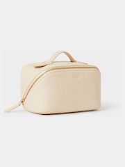 Osprey London Natural The Mini Jet Set Leather Washbag - Image 2 of 5