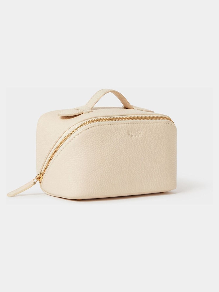 Osprey London Natural The Mini Jet Set Leather Washbag - Image 2 of 5 Osprey London Natural The Mini Jet Set Leather Washbag - Image 2 of 5