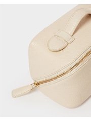 Osprey London Natural The Mini Jet Set Leather Washbag - Image 3 of 5