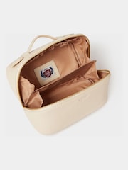 Osprey London Natural The Mini Jet Set Leather Washbag - Image 4 of 5