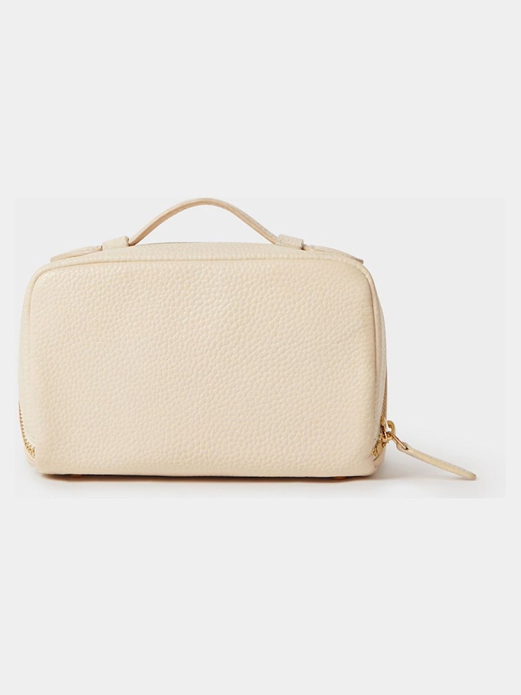 Osprey London Natural The Mini Jet Set Leather Washbag - Image 5 of 5 Osprey London Natural The Mini Jet Set Leather Washbag - Image 5 of 5
