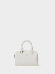 Osprey London White The Madison Mini Leather Barrel Bag - Image 2 of 6