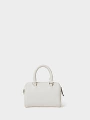Osprey London White The Madison Mini Leather Barrel Bag - Image 3 of 6