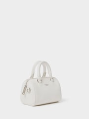 Osprey London White The Madison Mini Leather Barrel Bag - Image 4 of 6