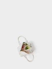 Osprey London White The Madison Mini Leather Barrel Bag - Image 5 of 6