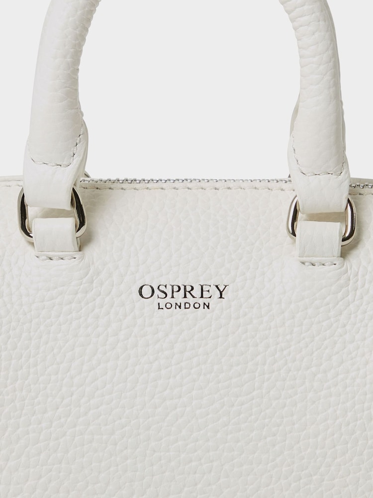 Osprey London White The Madison Mini Leather Barrel Bag - Image 6 of 6 Osprey London White The Madison Mini Leather Barrel Bag - Image 6 of 6