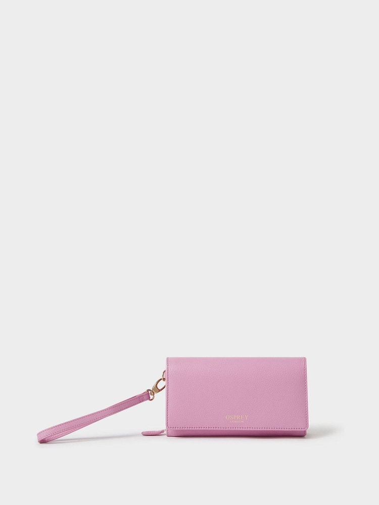 Osprey London Pink The Osprey London Leather Travel Organiser Purse - Image 1 of 6