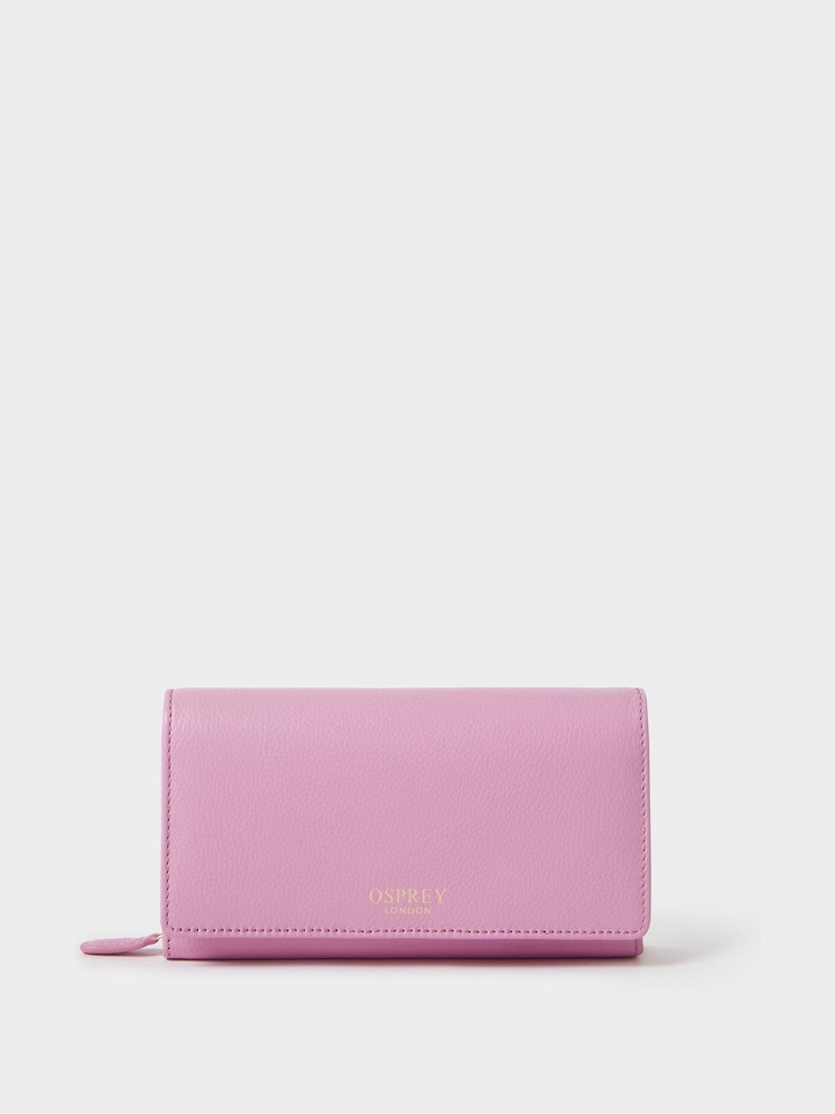 Osprey London Pink The Osprey London Leather Travel Organiser Purse - Image 2 of 6