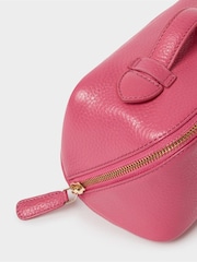Osprey London Pink The Mini Jet Set Leather Washbag - Image 5 of 5