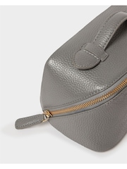 Osprey London Grey The Mini Jet Set Leather Washbag - Image 3 of 5