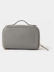 Osprey London Grey The Mini Jet Set Leather Washbag - Image 5 of 5