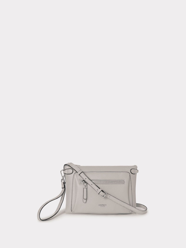 Osprey London Light Taupe The Ruby Leather Cross-Body Bag - Image 1 of 5 Osprey London Light Taupe The Ruby Leather Cross-Body Bag - Image 1 of 5